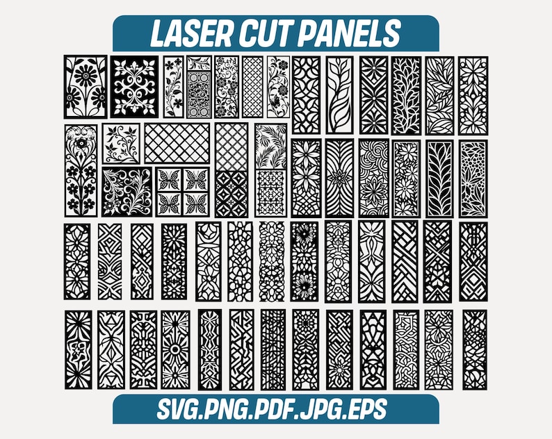 Laser Cut Panels SVG Bundle, Decorative Panel Collection, Geometric ...