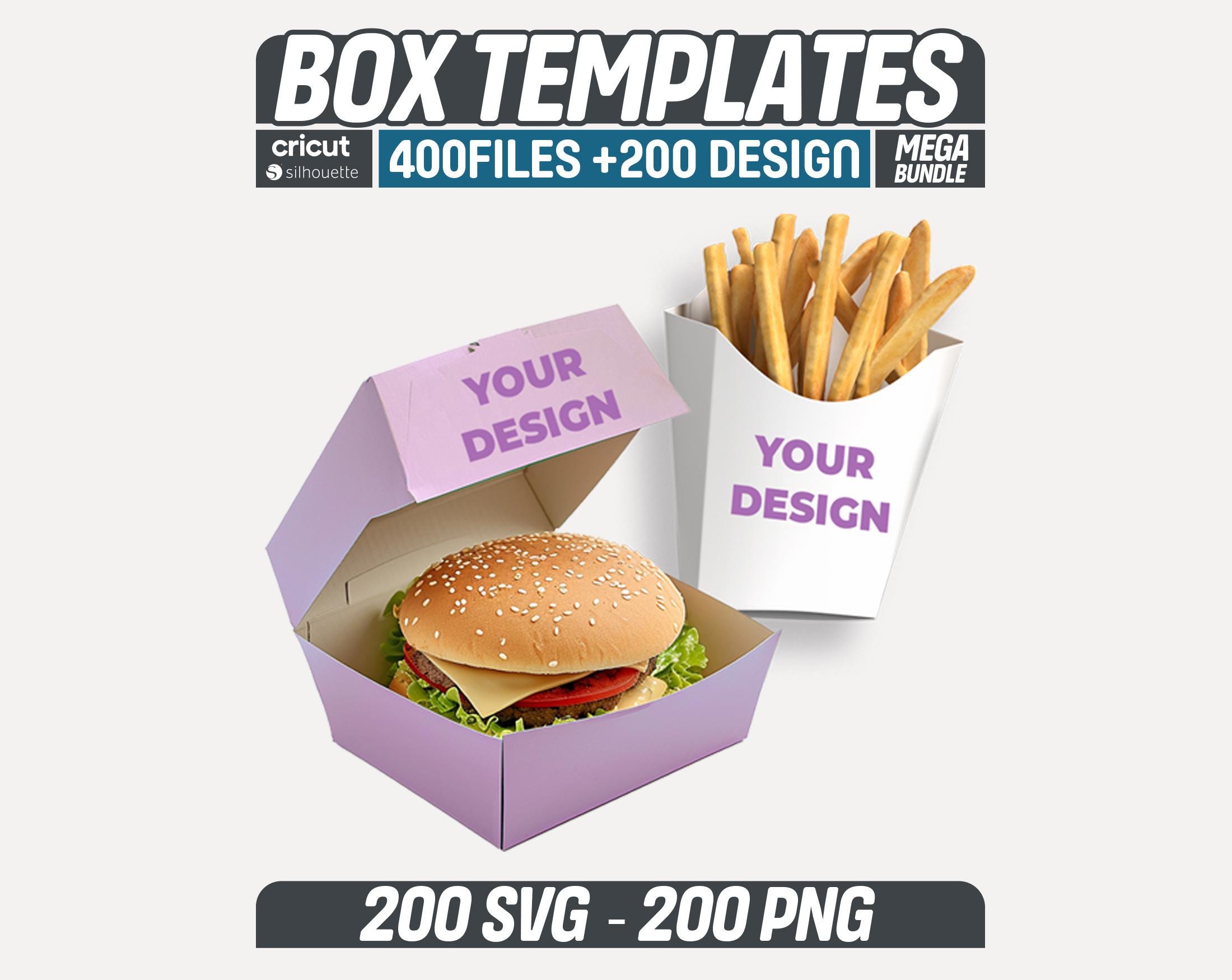 Box Template SVG Bundle 400 Files 200 Designs, Gift Box SVG Cricut ...