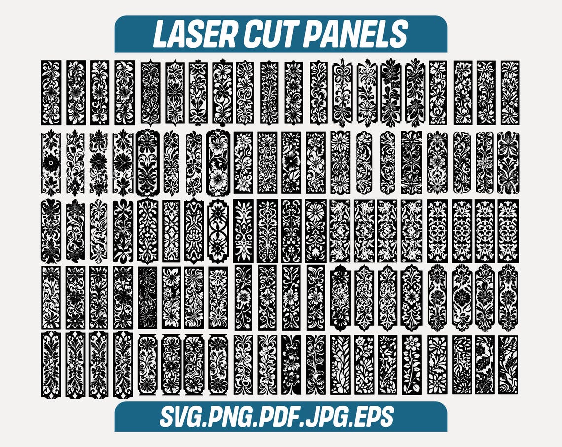 Laser Cut Panels SVG Bundle, Decorative Panel Collection, Geometric ...