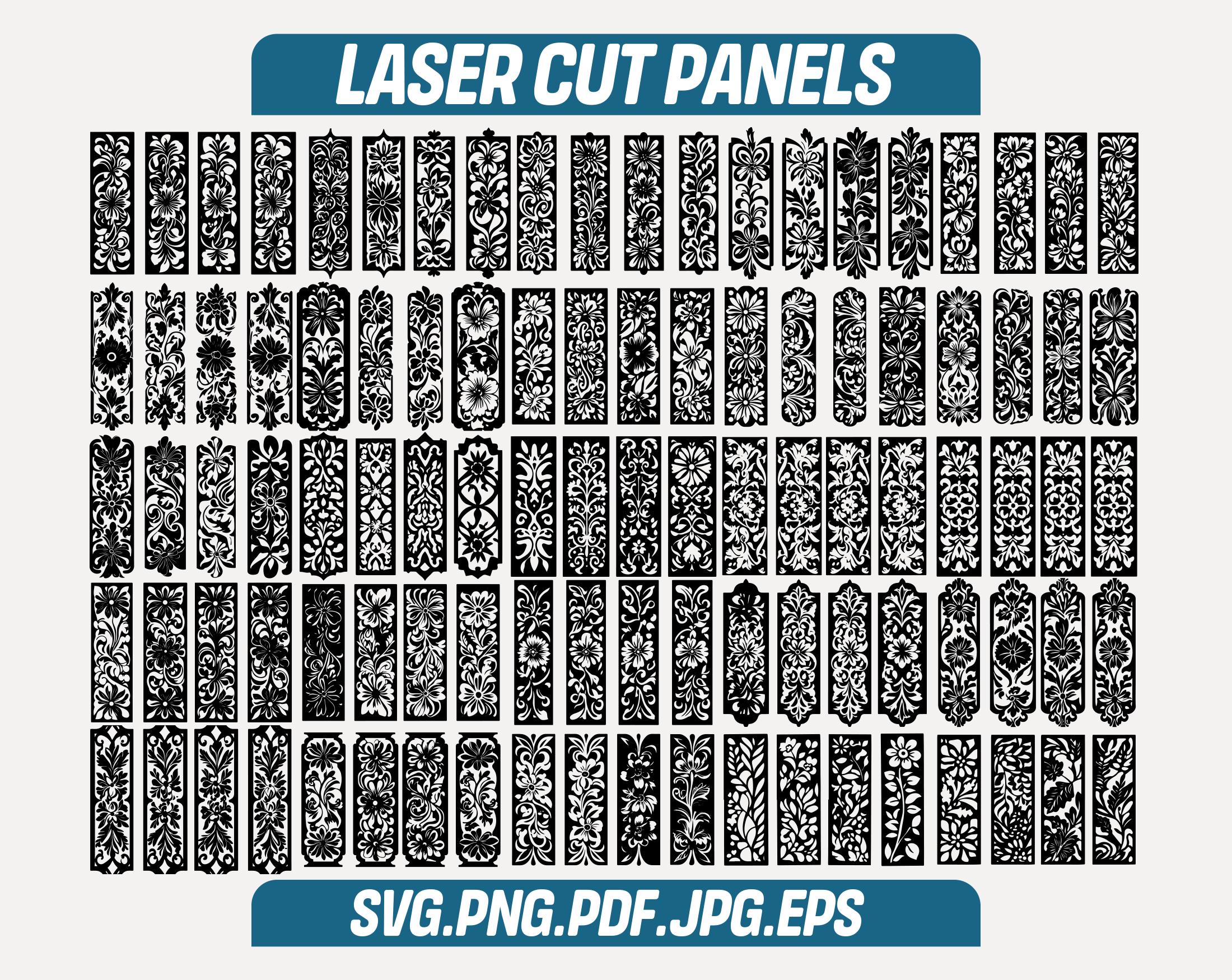 Laser Cut Panels SVG Bundle, Decorative Panel Collection, Geometric ...