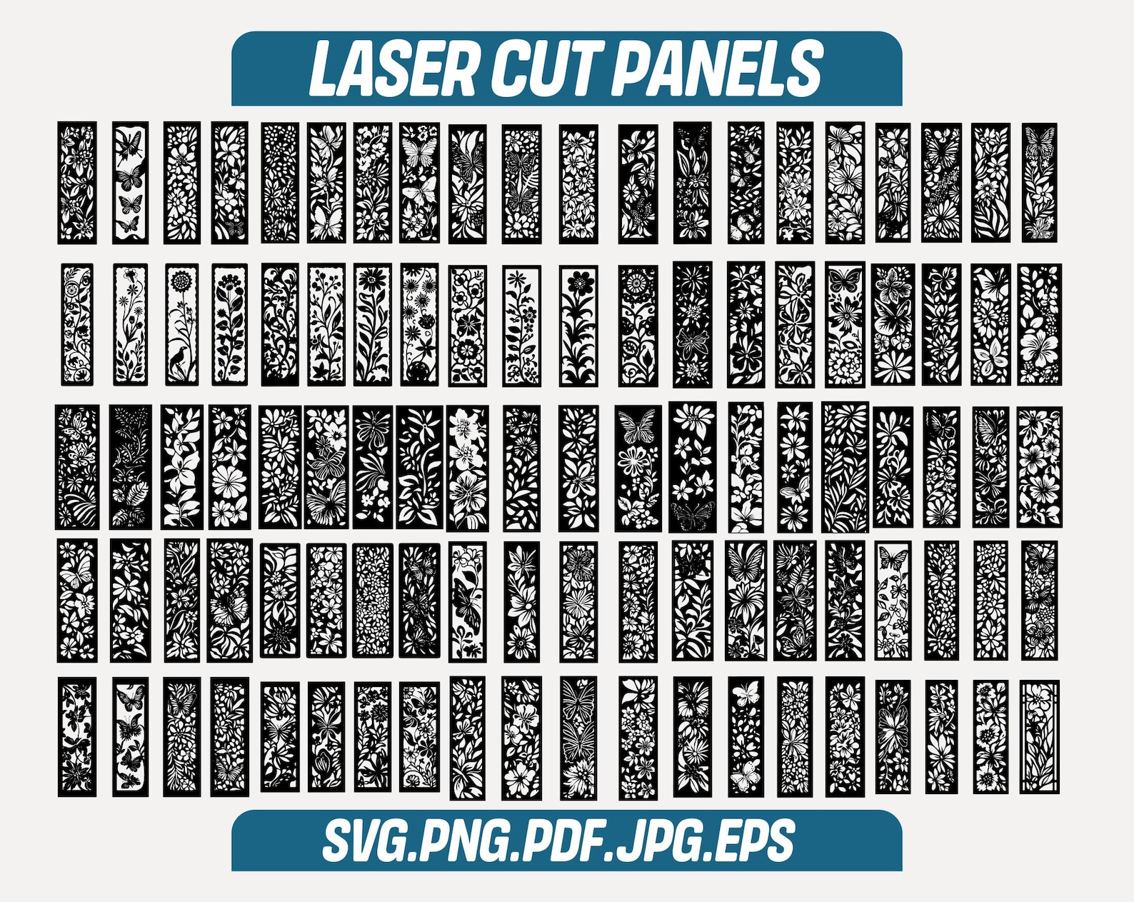 Laser Cut Panels SVG Bundle, Decorative Panel Collection, Geometric ...