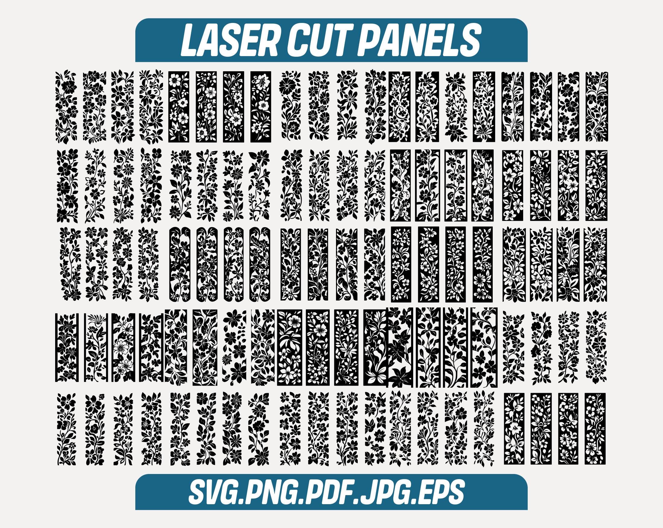 Laser Cut Panels SVG Bundle, Decorative Panel Collection, Geometric ...