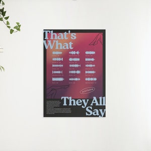Jack Harlow That&#39;s What They All Say Soundwave Poster // Poster sticker merchandise digital print