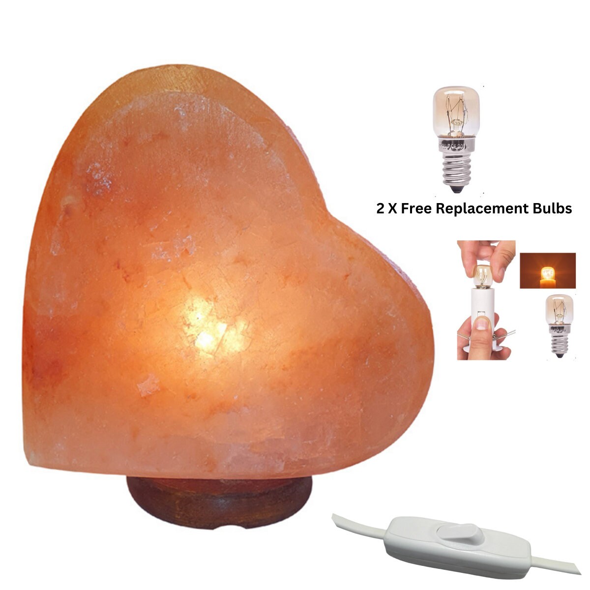 Himalayan Salt Lamp Heart Shape Handcrafted Crystal Salt Lamp Etsy UK
