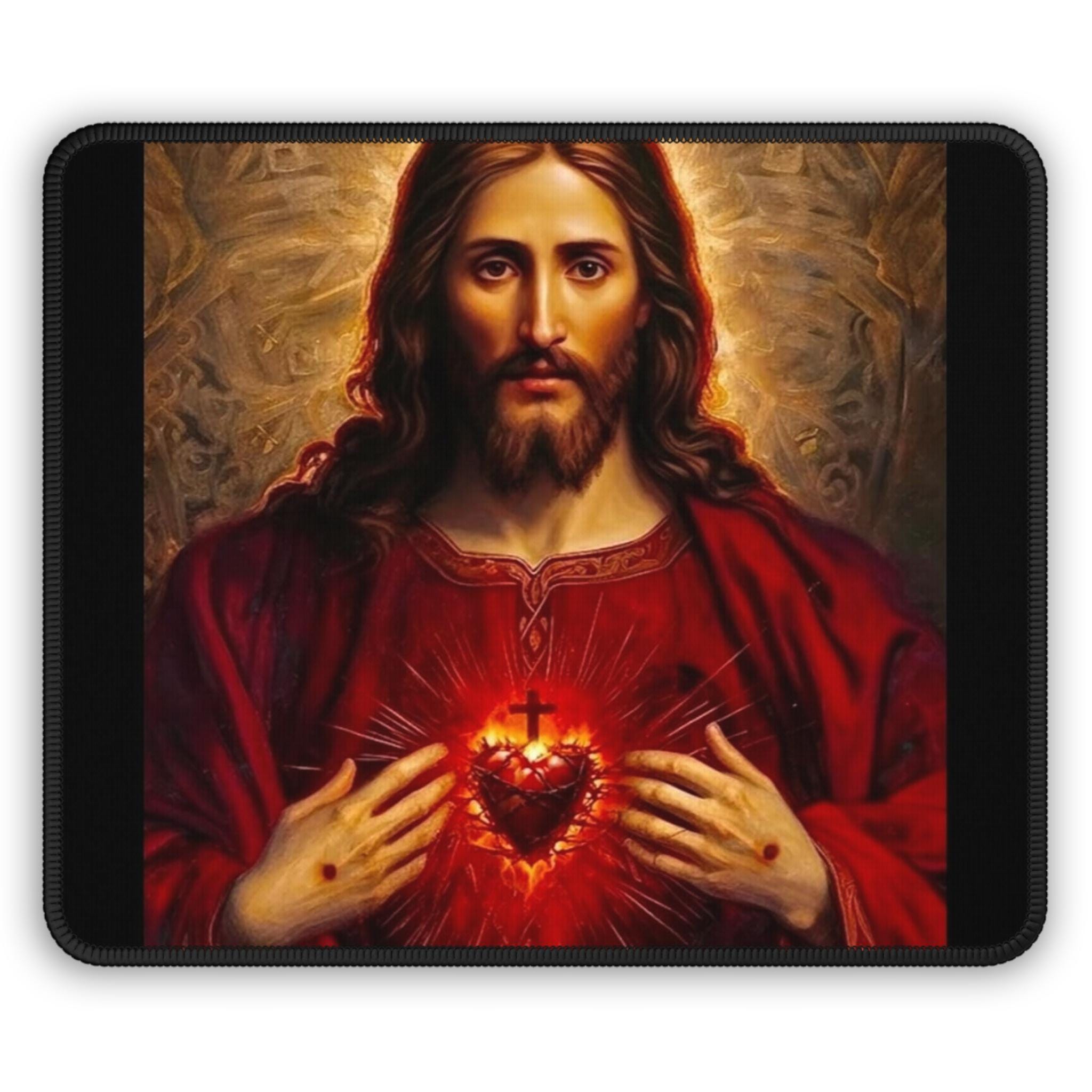 Sacred Heart of Jesus Gaming Mouse Pad