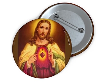 Sacred Heart of Jesus Pin Buttons