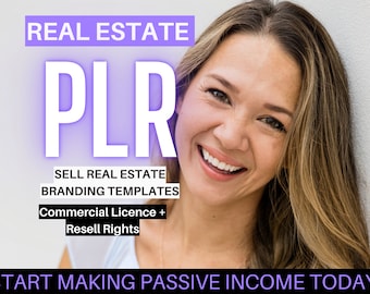 Resell Rights Real Estate PLR, Plr Realtor, Plr Real Estate Templates, Real Estate Templates Canva Plr, Commercial Use