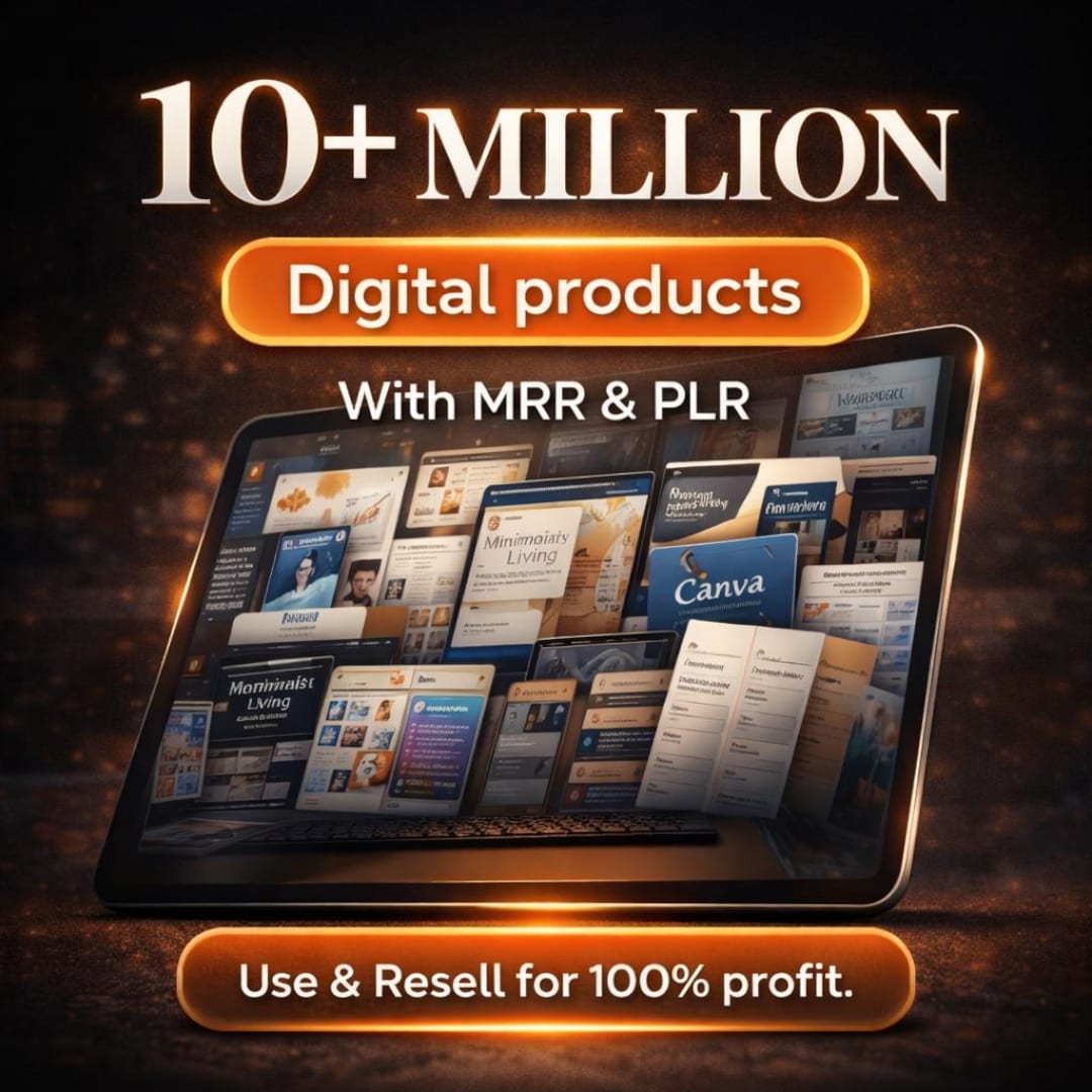 10 Million Digital Products Bundle | MRR PLR Resell Rights (canva ...