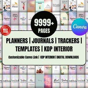 9999+ PLR Canva Templates | 300+ Editable Templates with Master Resell Rights | Editable & Printable Planners, Journals, Trackers Digital