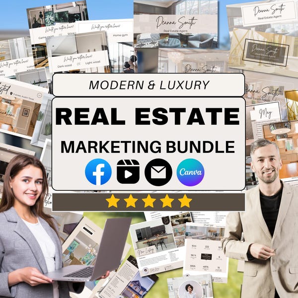 PLR Real Estate Templates, Real Estate Social Media Instagram Bundle, Real Estate Marketing, Realtor, Buyer Agent, Recently Sold, Newsletter