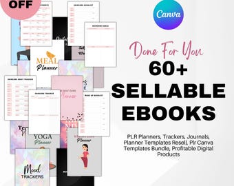 60+ PLR Planner Ebooks: Resellable Canva Templates (MRR PLR)