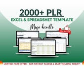 2000+ Spreadsheet Templates: Business, Finance, Productivity Excel Budget Spreadsheet PLR