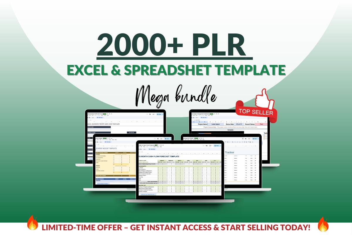 PLR Spreadsheet, PLR Google Sheets, Plr Budget, Master Resell Rights Budget spreadsheet, Budget Excel, Budget Planner, Budget Google Sheets