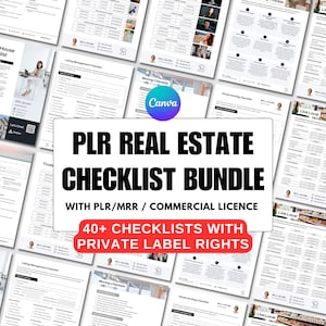Verkäufer-Immobilien-Listen-Bundle | Makler | Prep - Auflistungsvorlage | Closing Day Checklist | Bearbeitbare digitale Dateien