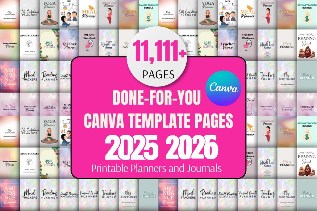 Done for You Canva Planner Templates Bundle, PLR Resell Rights - Etsy