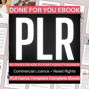 Beauty Business PLR Ebook: Done-For-You Resell Rights (Canva Template)
