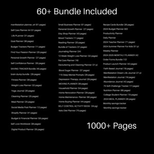 2000+ Canva Planners MRR PLR Bundle Ebook Editable Trackers and Journals w/ Private Label Rights & Master Resell Rights DFY eBooks Resell