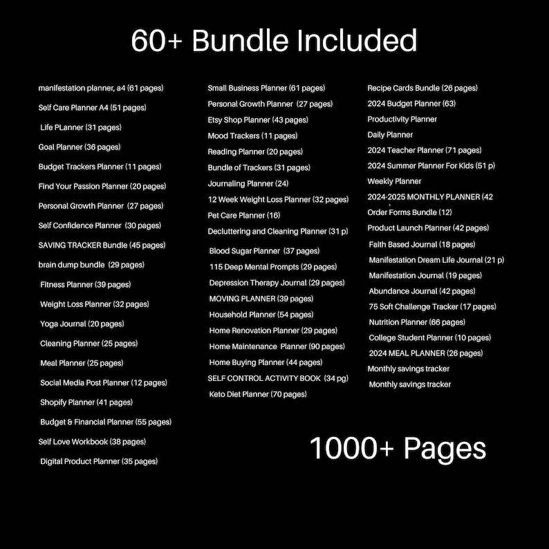 2000+ Canva Planners MRR PLR Bundle Ebook Editable Trackers and Journals w/ Private Label Rights & Master Resell Rights DFY eBooks Resell