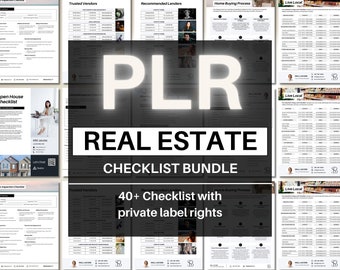Real Estate Printable Checklist Bundle, With Master Resell Rights (MRR) and Private Label Rights (PLR) - "Done for You" Buyer, Moving