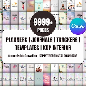 9999+ PLR Canva Templates | 300+ Editable Templates with Master Resell Rights | Editable & Printable Planners, Journals, Trackers Digital