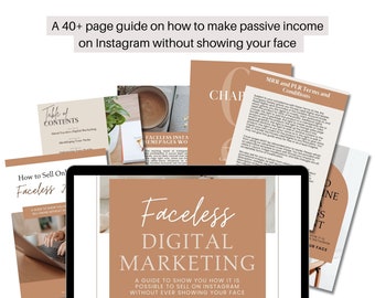 The Faceless Empire Ultimate Guide to Success with MRR, Master Resell Rights PLR, Digital Marketing Canva Template, Passive Income Instagram