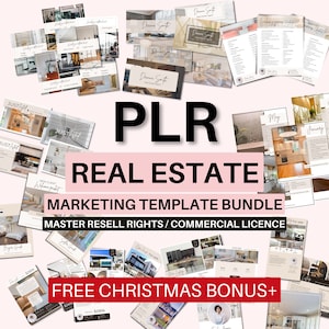 Luxury Real Estate Marketing Bundle - This Realtor branding Includes: Facebook templates, Instagram Posts | Commercial Use/PLR