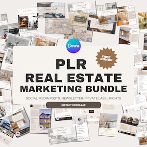 Real Estate PLR Template Bundle: Canva Buyer & Seller Guides