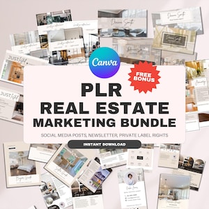 Real Estate PLR Canva Templates: Buyer & Seller Guides, Marketing Bundle
