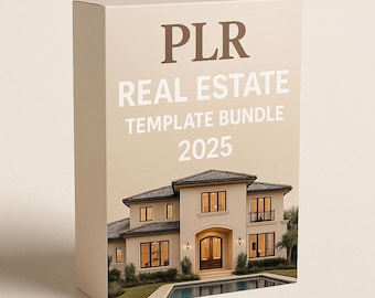 PLR Real Estate Guides Bundle, Buyer And Seller Guide, Templates, Postcards, Flyers, Canva, Social Media Marketing With Private Label Rights