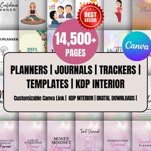 9999+ PLR Canva Templates | 300+ Editable Templates with Master Resell Rights | Editable & Printable Planners, Journals, Trackers Digital