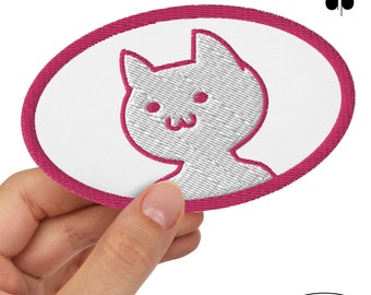 Patch chat brodé Broderie, Accessoire Chat, Patch, Autocollant, Accessoire Mignon, Autocollant Brodé