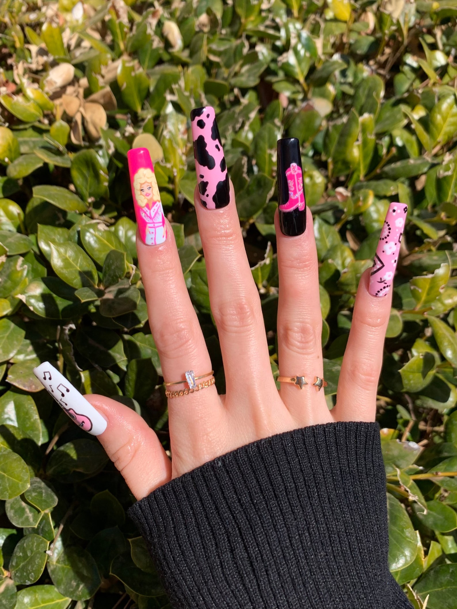 Dolly Parton Press on Nails Hand Painted With Gel Etsy