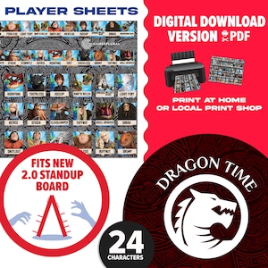 Juego de adivinanzas Dragon Time 2.0 / Descarga digital / Hojas de juego con temática de dragones para imprimir en casa / Regalo