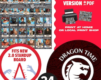 Dragon Time 2.0 Guessing Game | Digital Download | Dragon Themed Player Sheets You Print At Home | Gift