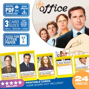 Le jeu de devinettes du bureau | Téléchargement numérique | Les cartes thématiques du bureau que vous imprimez à la maison | Continuez le jeu !