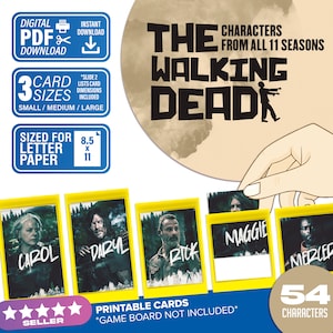The Walking Dead Guessing Game | Digital Download | Walking Dead Themed Cards You Print At Home | Keep the game going!
