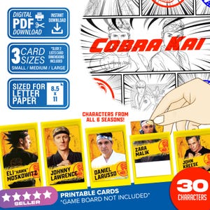 Cobra Kai-raadspel | Digitale download | Karatekaarten die je thuis afdrukt | Houd het spel gaande!