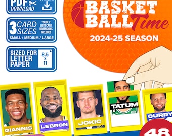 Basketball Time Guessing Game | Digital Download | Basketball Themed Cards You Print At Home | Keep the game going!