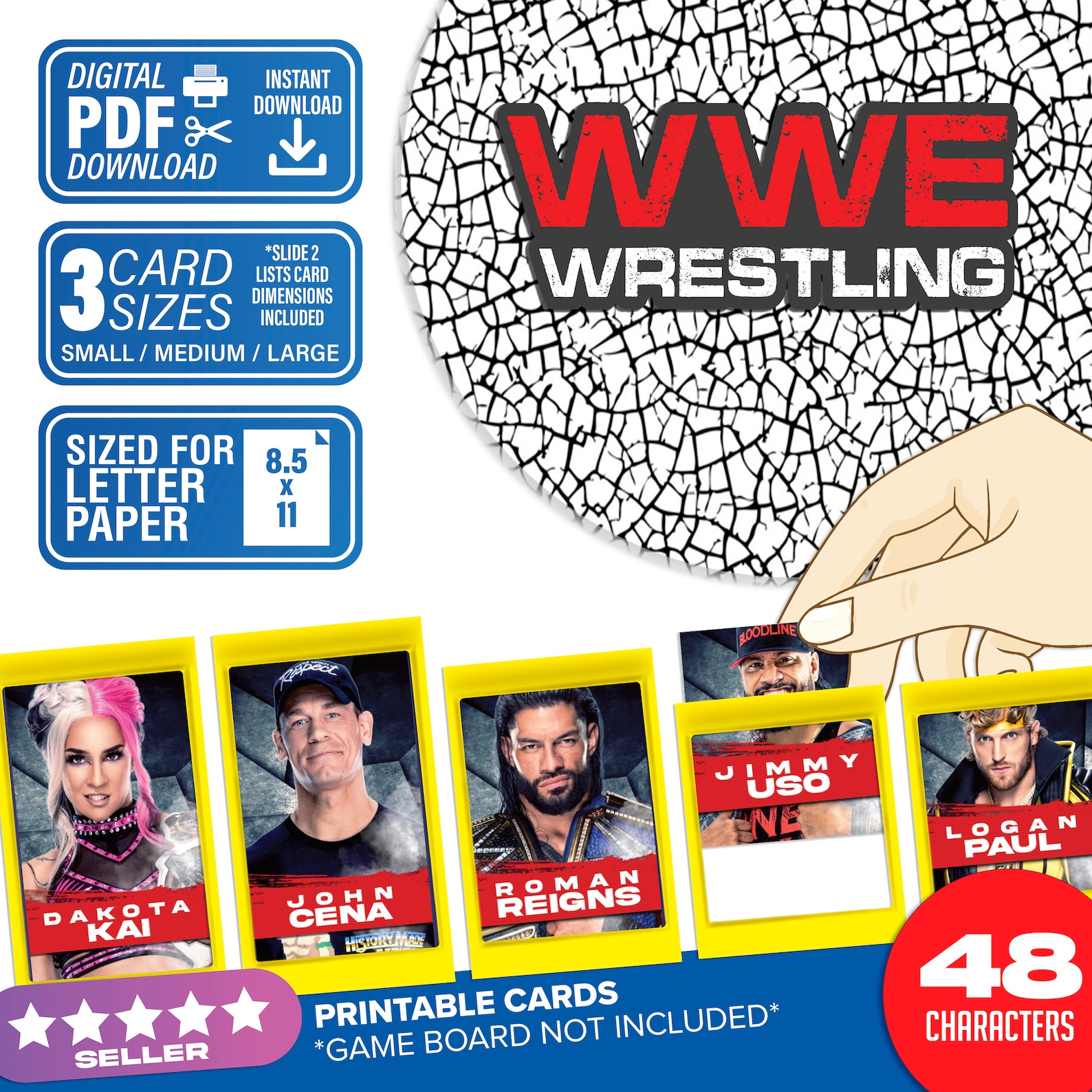 Wrestling Guessing Game Digital Download Wrestling Themed Cards You ...