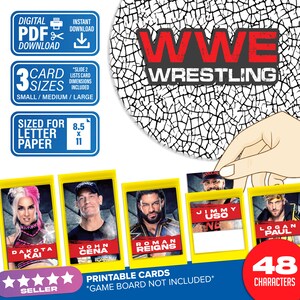 Wrestling Ratespiel | Digitaler Download | Karten zum Thema Wrestling, die du zu Hause ausdrucken kannst | Mach weiter so!