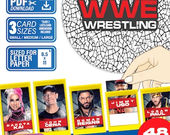 Wrestling Guessing Game | Digital Download | Wrestling Themed Cards You Print At Home | Keep the game going!