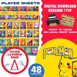 Jeu de devinettes Pokemon 2.0 | Téléchargement numérique | Feuilles de joueur sur le thème Pokémon que vous imprimez à la maison | Cadeau