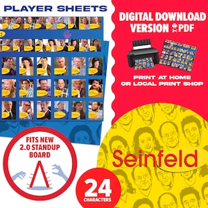 Seinfeld 2.0 Indovinello / Download digitale / Fogli giocatore a tema Seinfeld da stampare a casa / Regalo