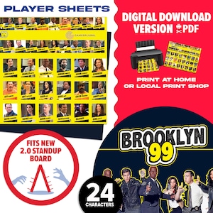 Brooklyn 99 2.0 Guessing Game | Digital Download | Brooklyn Themed Player Sheets You Print At Home | Gift
