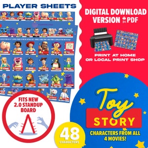 Toy Story 2.0 Ratespiel | Digitaler Download | Toy Story Themen-Spielerbögen, die Sie zu Hause drucken | Geschenk