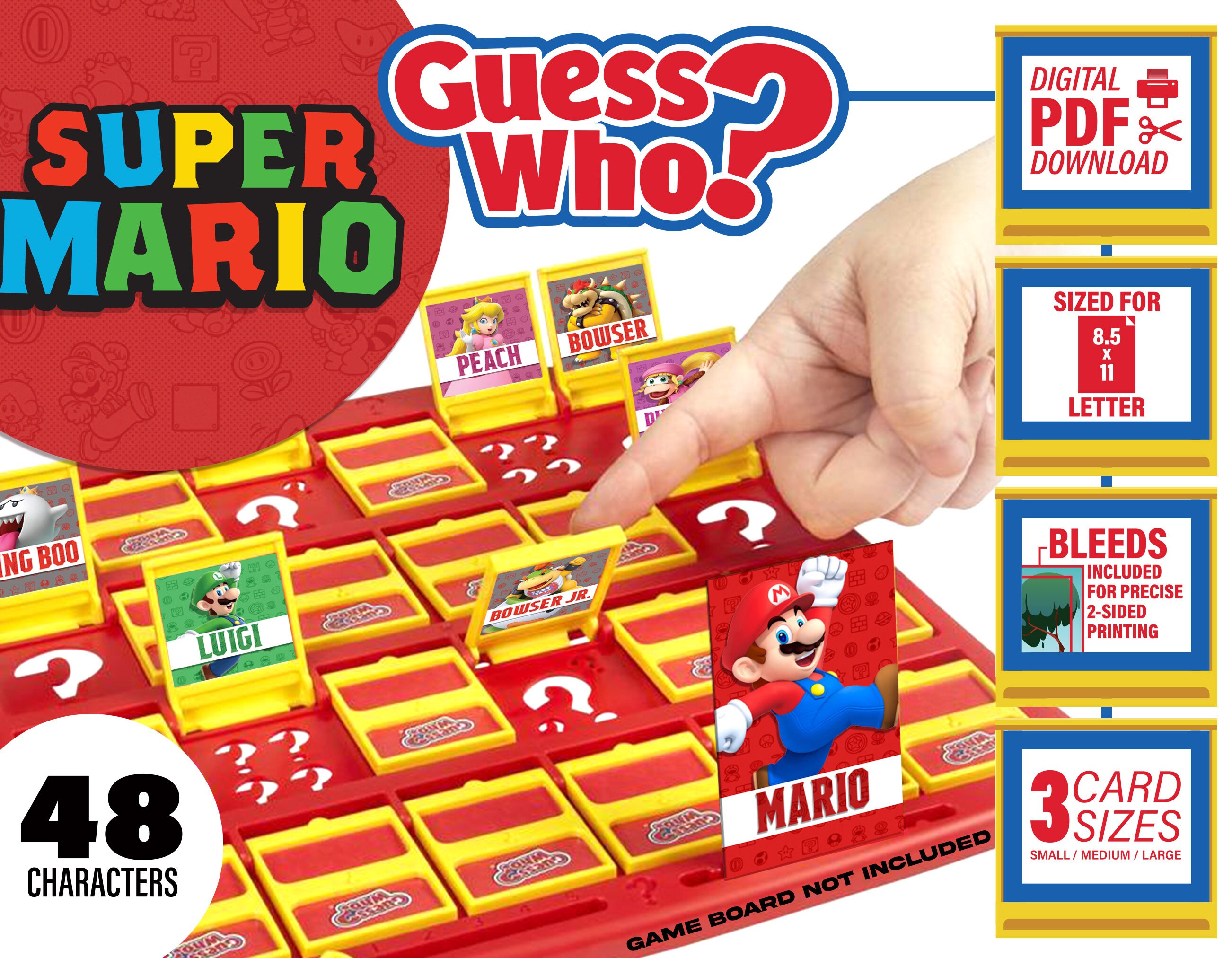 Super Mario Guess Who Digital Download Printable Game - Etsy