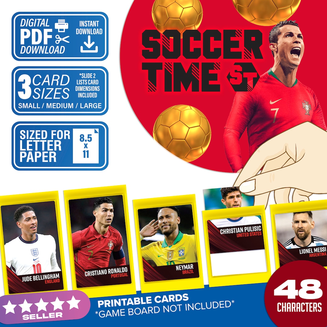 Soccer Time Guessing Game Digital Download Soccer Themed Cards You