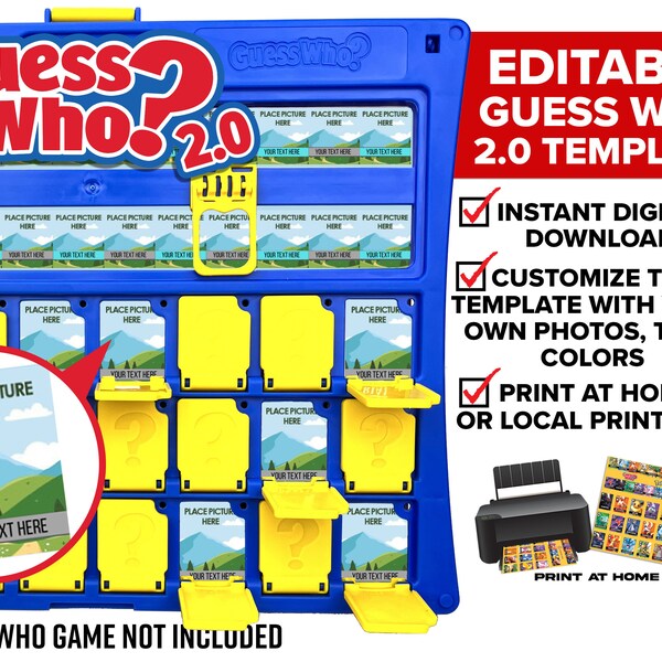 Custom Guess Who - Etsy