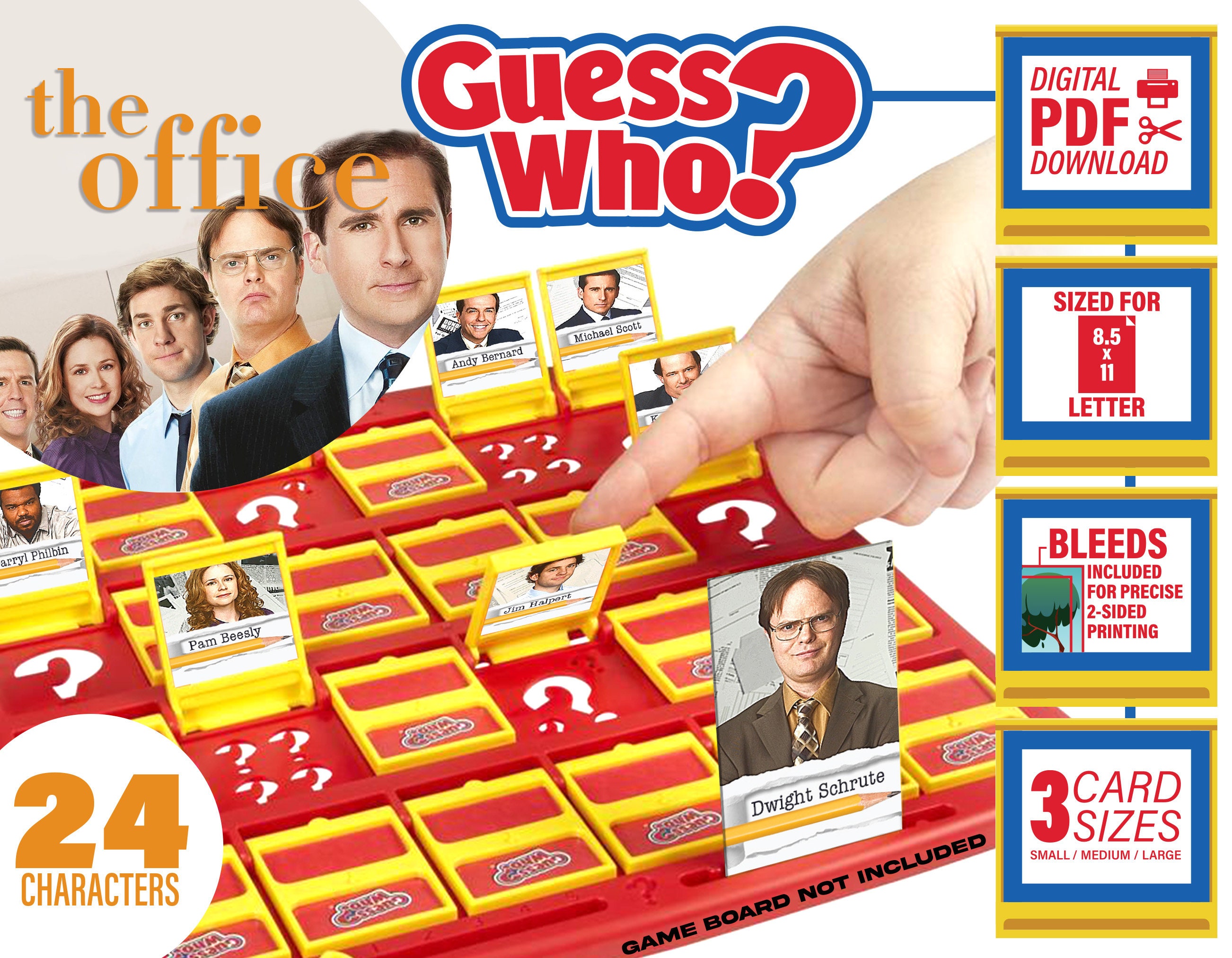 The Office Guess Who Digital Download Printable Game Etsy
