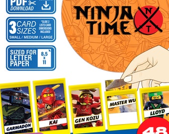 Ninja Time Guessing Game | Digital Download | Ninja Themed Cards You Print At Home | Keep the game going!